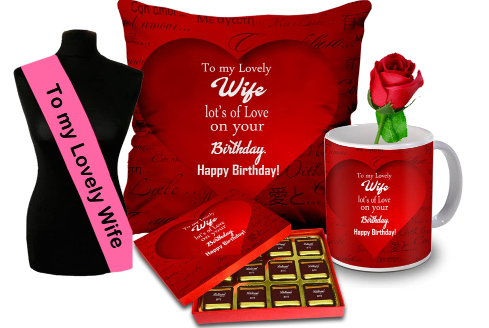 Midiron Romantic Gift For Wife|Birthday Gift For Wife|Chocolate Gift Box For Birthday|Birthday Gift Pack,450 Grams