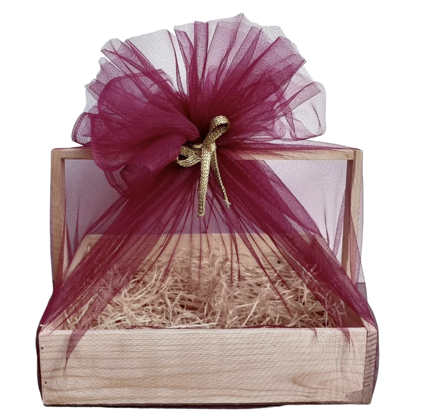 Wooden Basket Hamper For Gift Decoration Empty Decorations Pine Wood Gifting