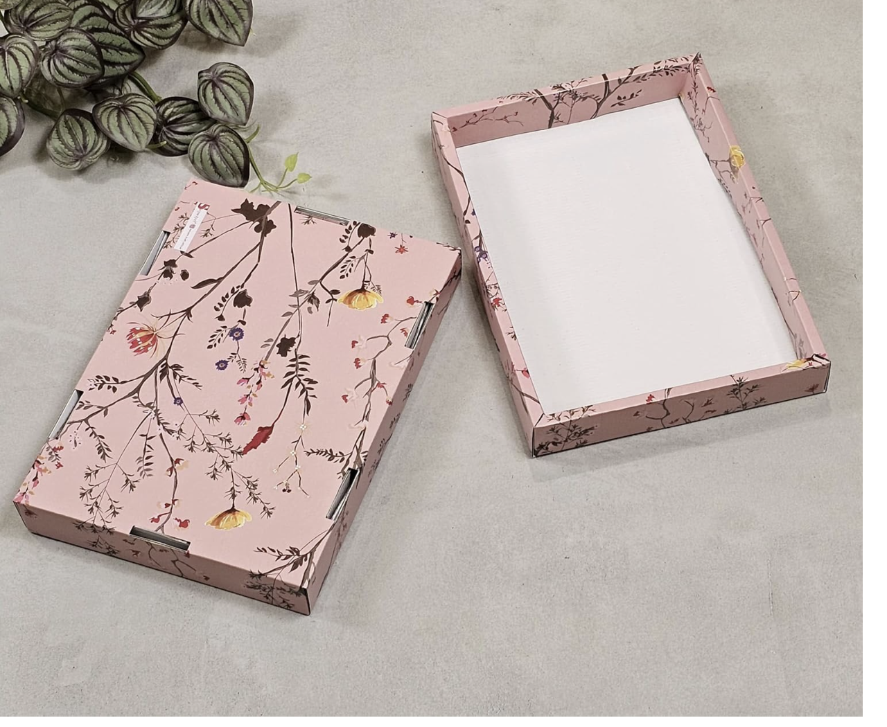 3 Pcs Decorative Foldable Gift Boxes with Net Band Cardboard Trays for Rakhi, Rakshabandhan