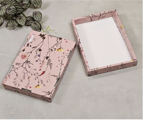 3 Pcs Decorative Foldable Gift Boxes with Net Band Cardboard Trays for Rakhi, Rakshabandhan